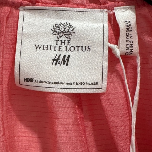 H&M Coral Ruffle Blouse white lotus collection - Picture 10 of 15